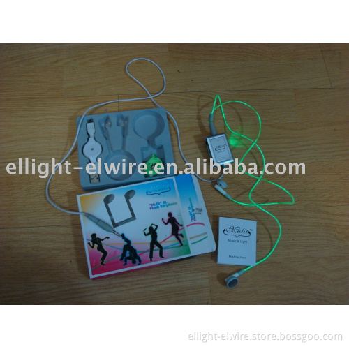 "MUlit" EL Flash Earphone.EL WIRE.EL light